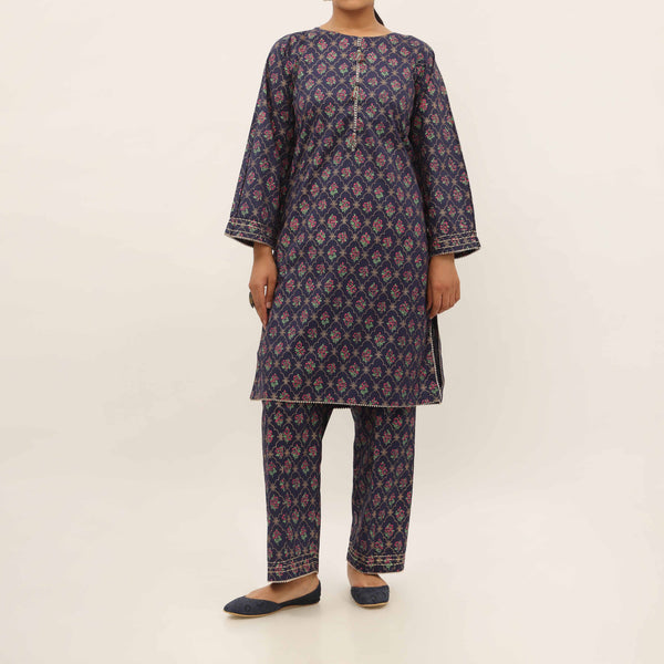 2PC- Screen Printed Cotton Cambric Suit PS5359