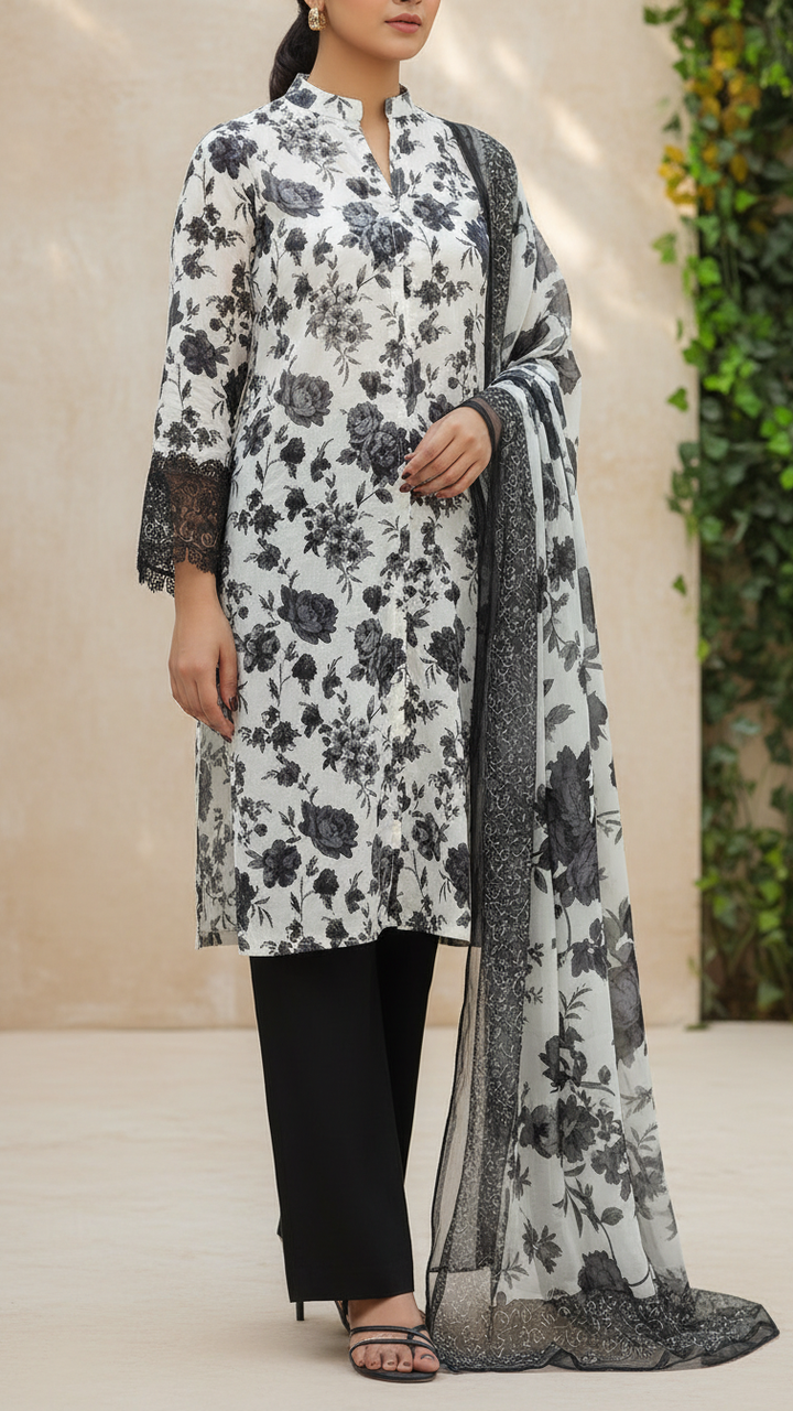 2PC- Digital Printed Lawn Suit PS5367