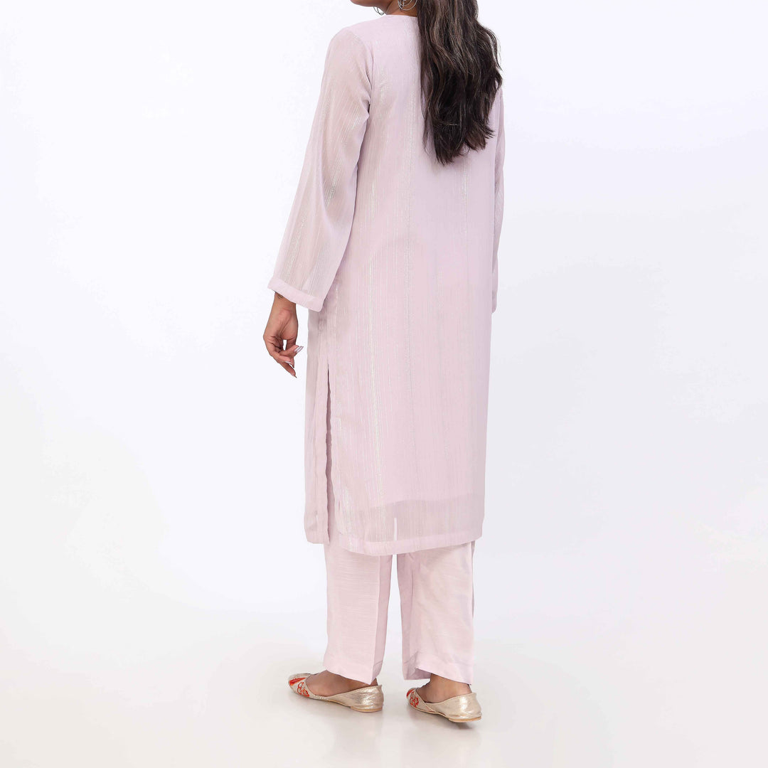 2PC- Embroidered Chiffon Zari Suit PS5372