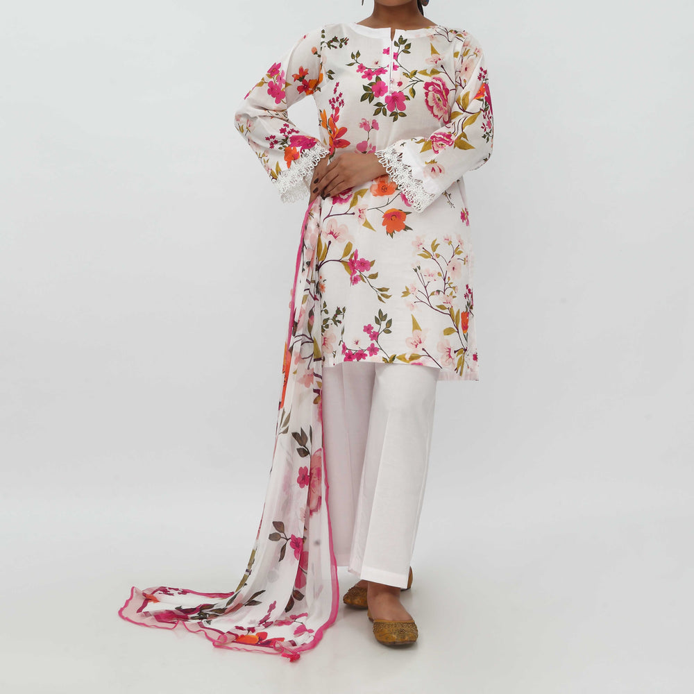 3PC- Digital Printed Lawn Suit PS5380