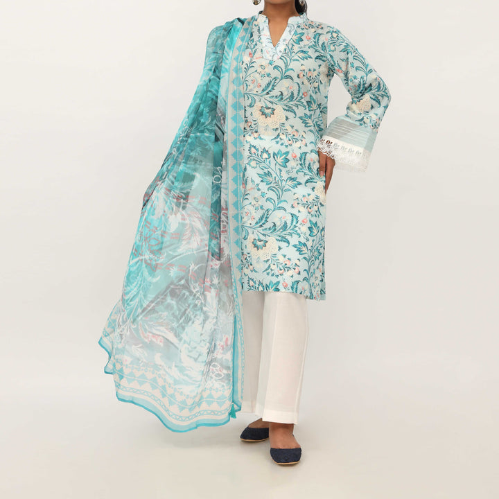 3PC- Digital Printed Lawn Suit PS5381