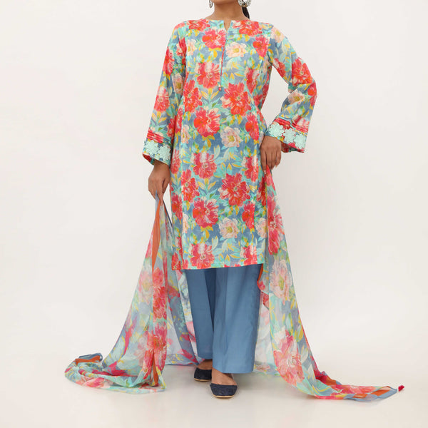 3PC- Digital Printed Lawn Suit PS5384