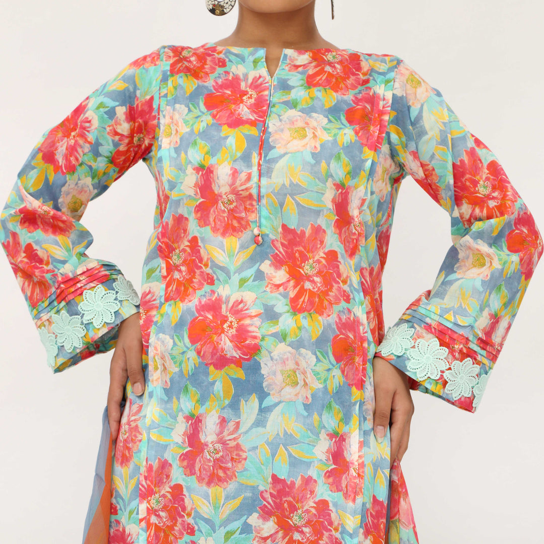 3PC- Digital Printed Lawn Suit PS5384