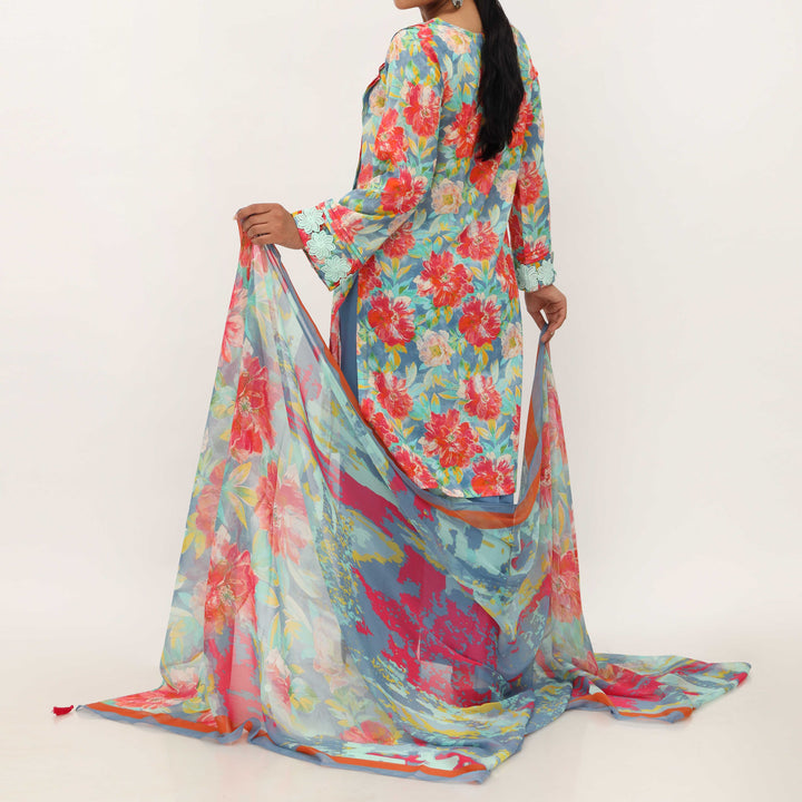 3PC- Digital Printed Lawn Suit PS5384