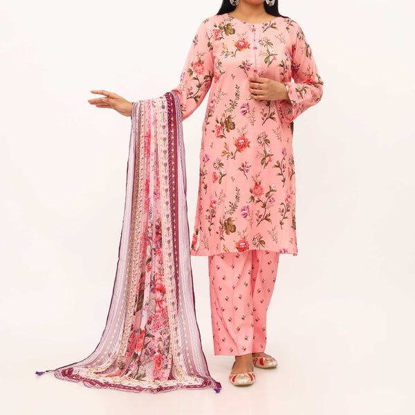 3PC- Digital Printed Lawn Suit PS5386