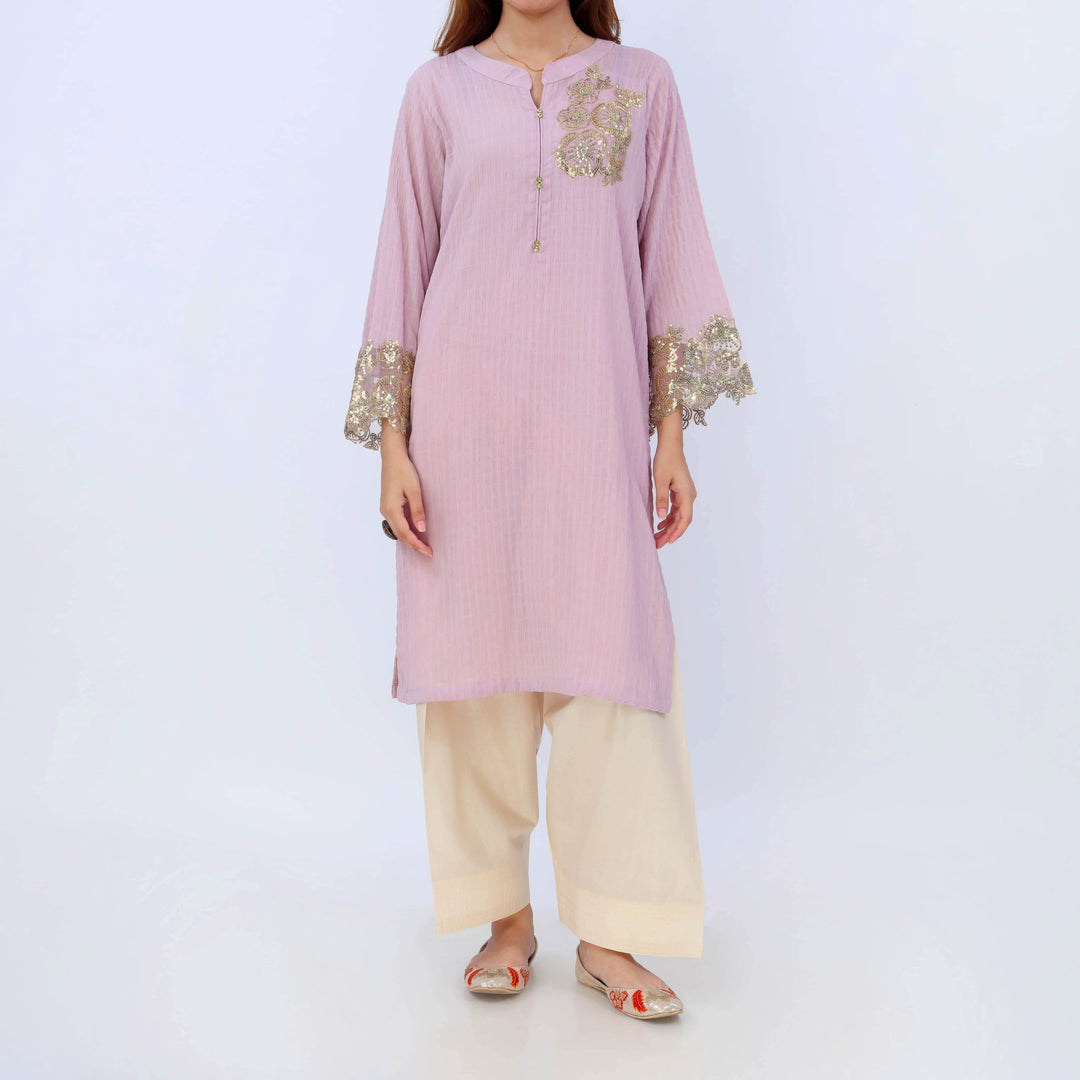 1PC- Crincle Georget Chiffon Shirt PS5387