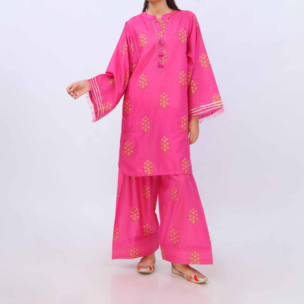 2 PC- Cotton Cambric Printed Suit PS5393