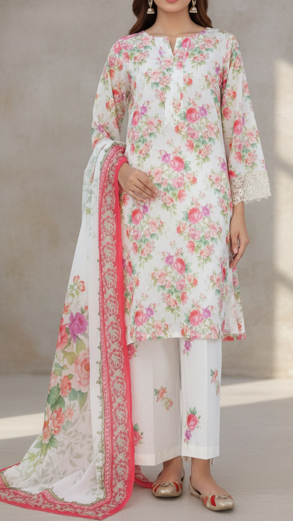 3PC- Digital Printed Lawn Suit PS5430