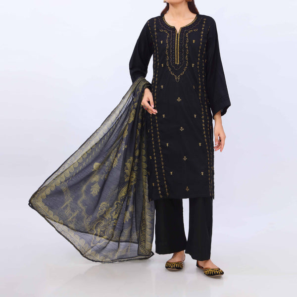 3 PC- Embroidered Cambric Suit PS5447