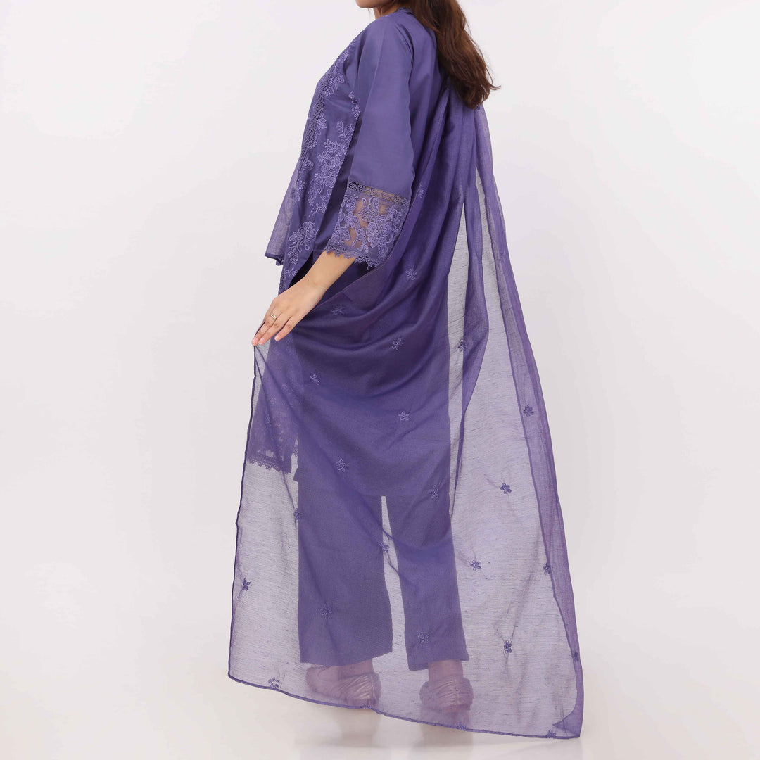 3PC Cotton Cambric Embroidered Suit PS5494