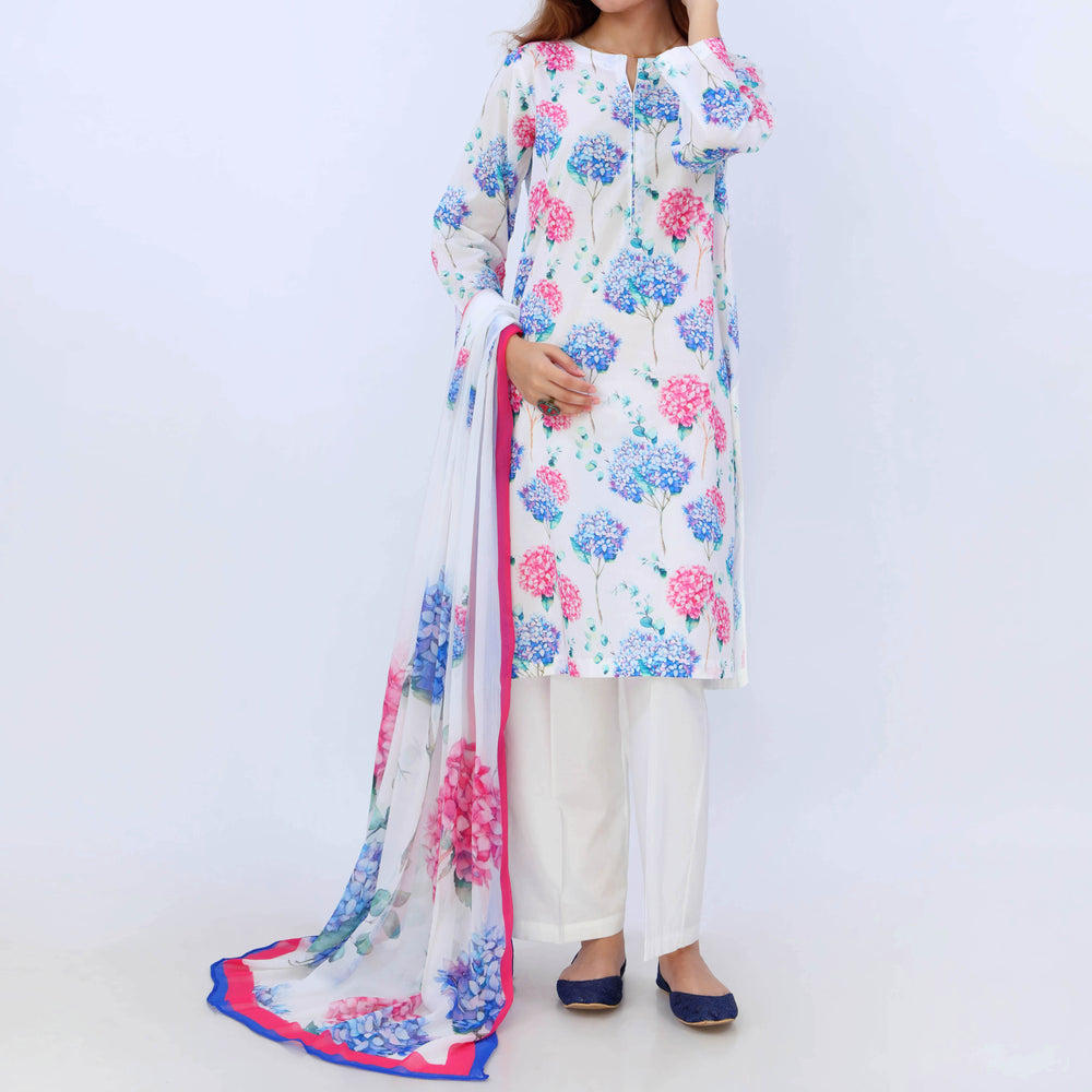 3PC- Digital Printed Lawn Suit PS5513