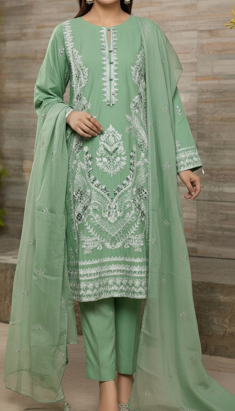 3 PC Embellished Suit PS6005