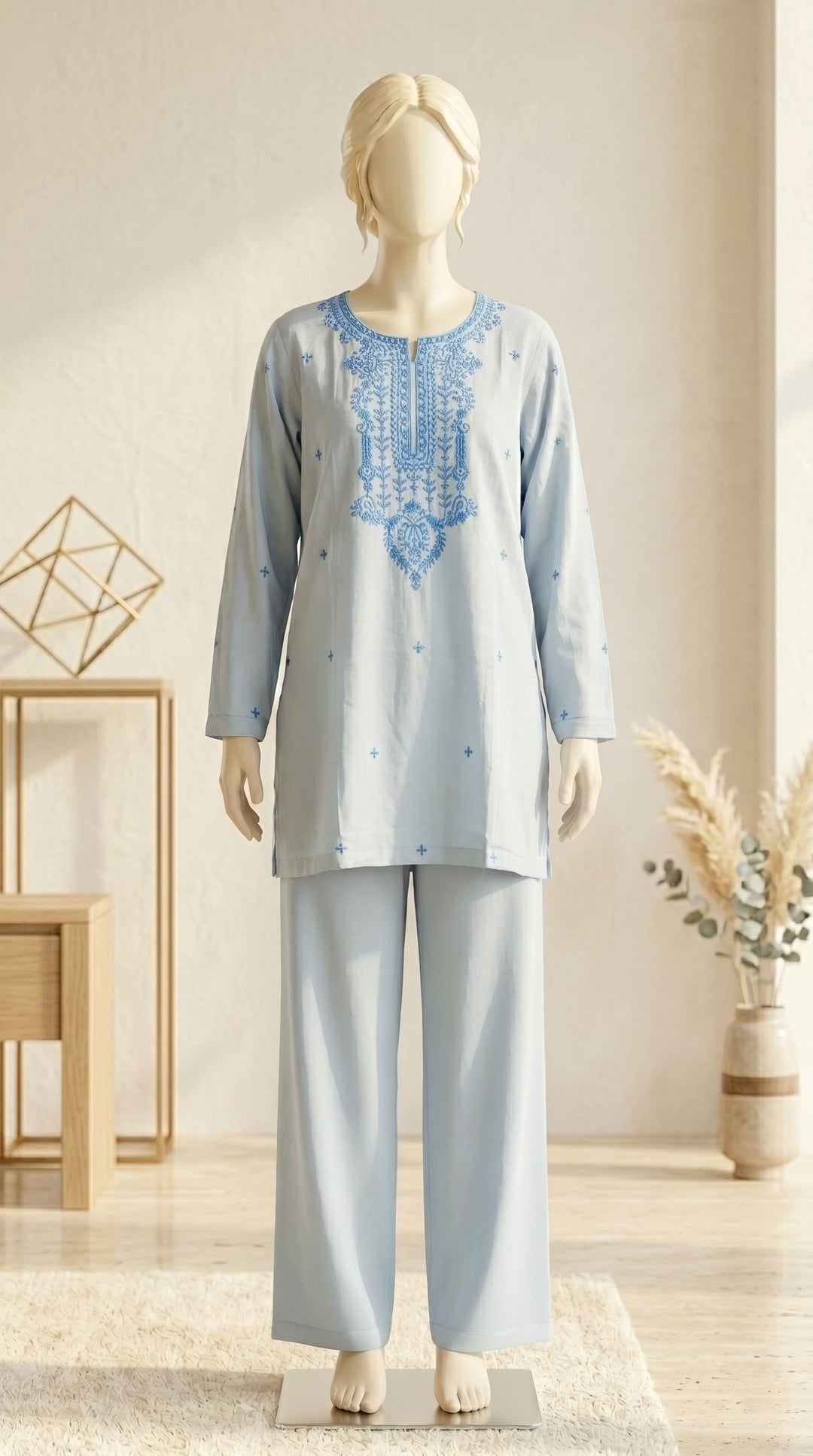 2 PC Embellished Dobby Suit PS604807