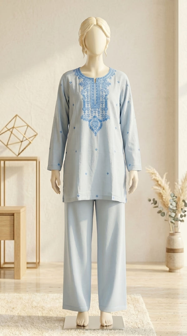 2 PC Embellished Dobby Suit PS604807