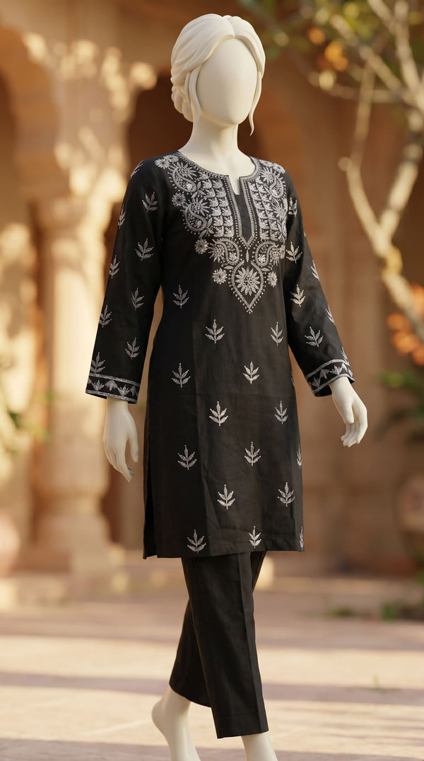2 PC Embellished Dobby Suit PS609201