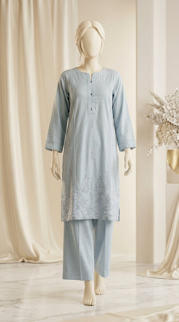 2 PC Embellished Dobby Suit PS609707
