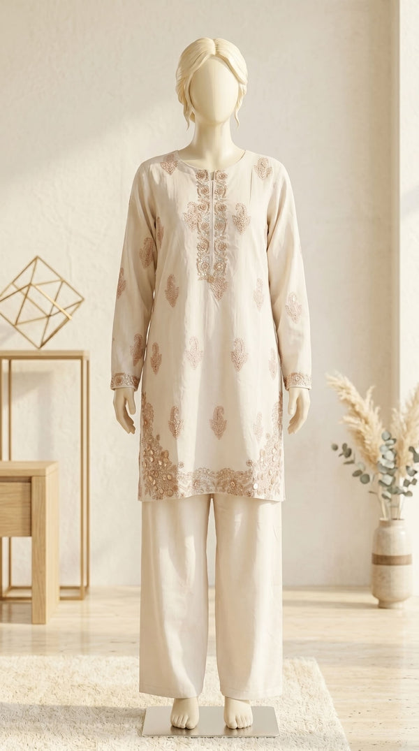 2 PC Embellished Jaquad Suit PS612562