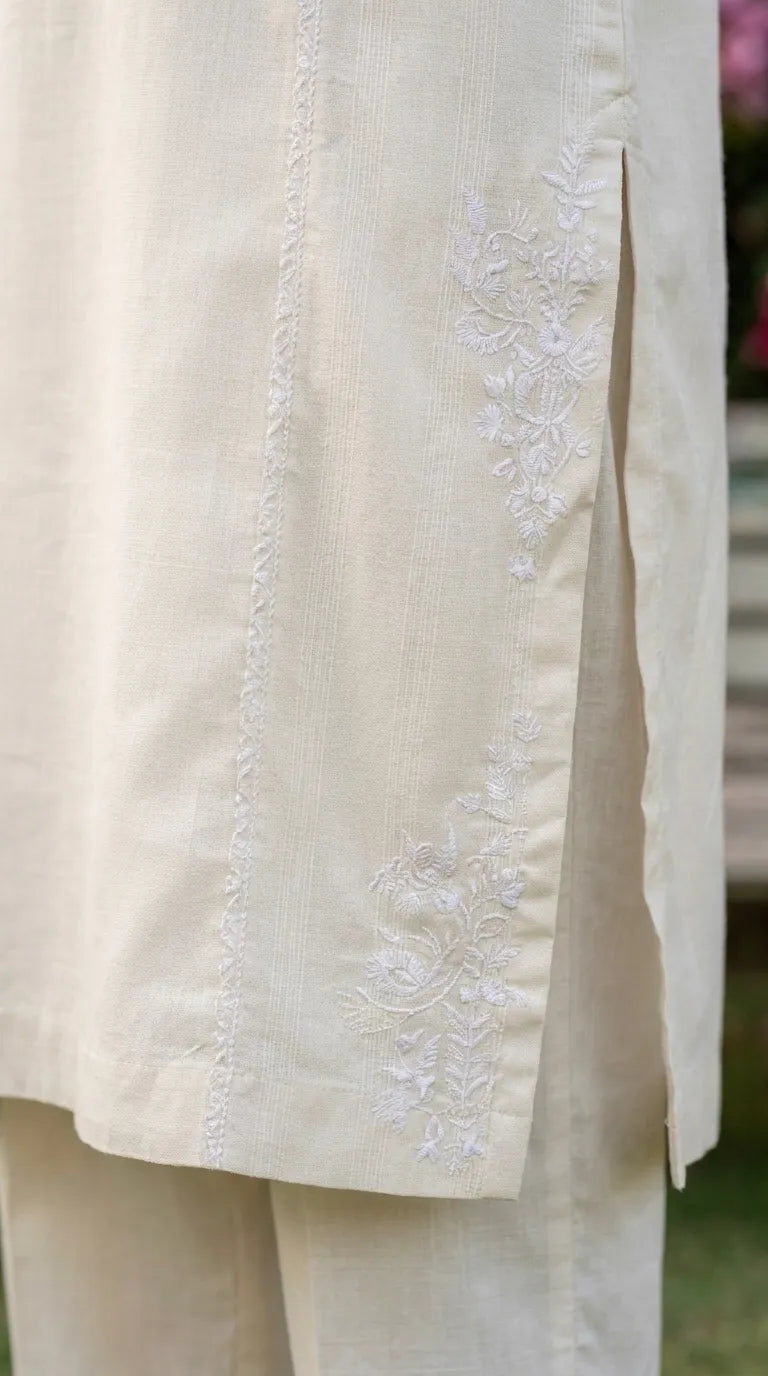 2 PC Embellished Dobby Stitched Suit PS614693