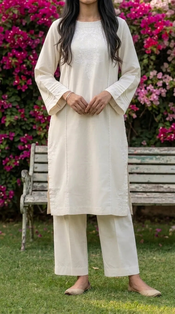 2 PC Embellished Dobby Stitched Suit PS614693