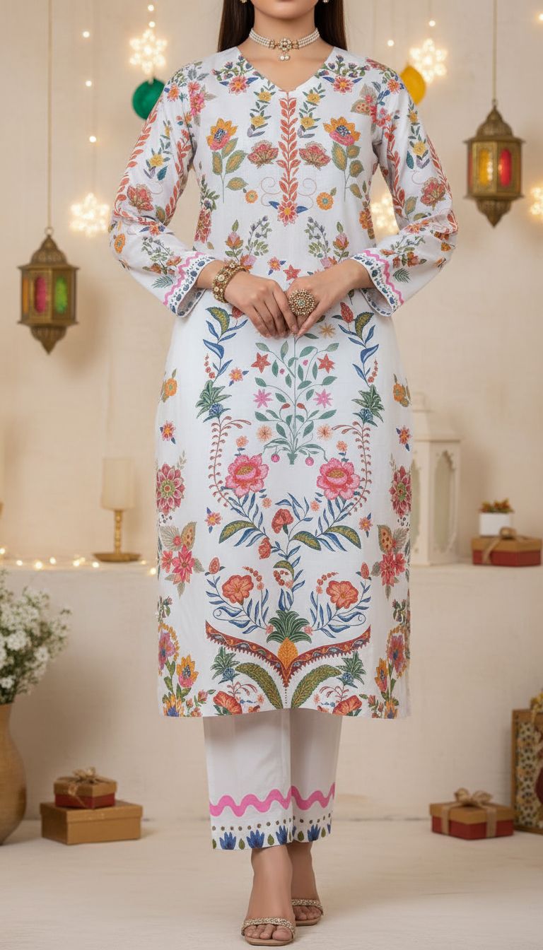 2 PC Digital Printed Suit PS6151