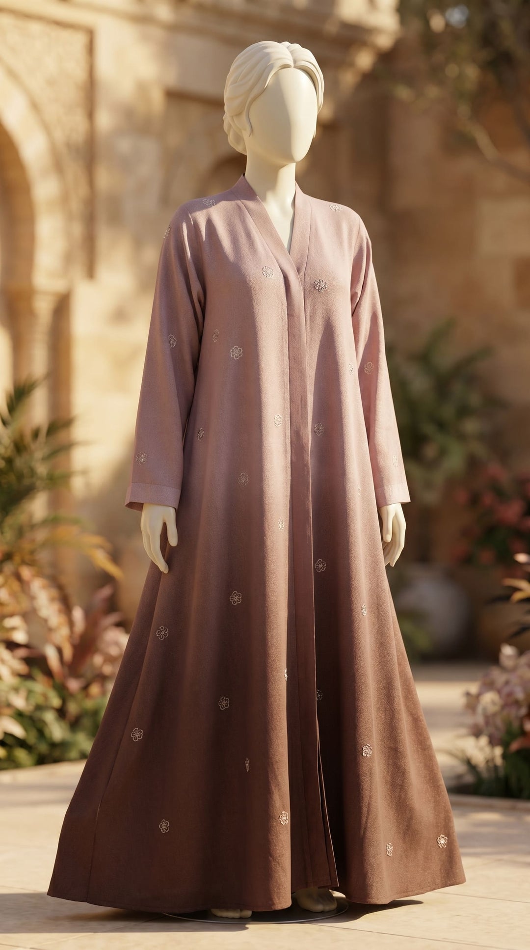 Pink Grip Silk Abaya PS618518