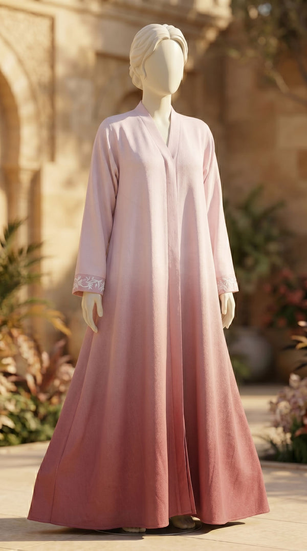 Pink Grip Silk Abaya PS619018