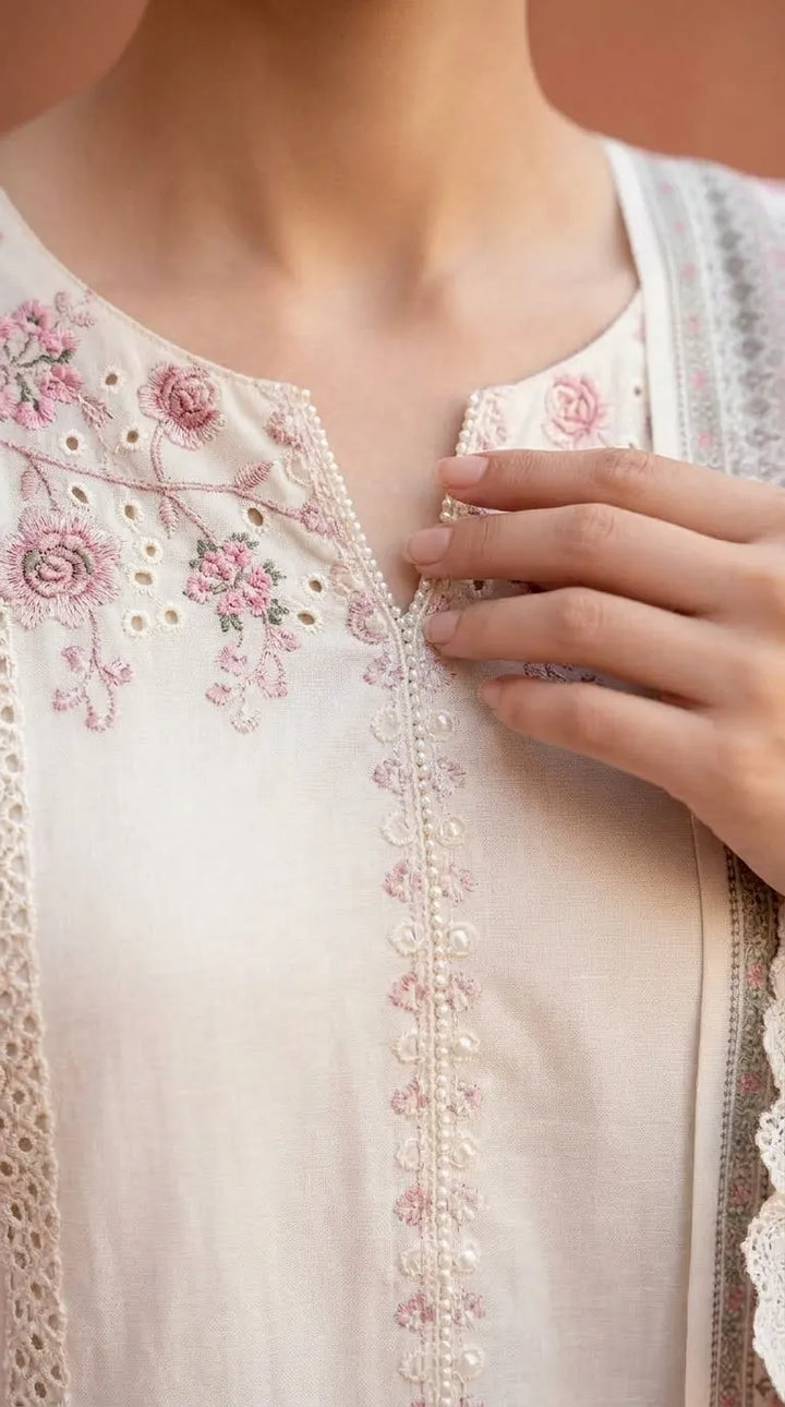 3 PC Embellished Stitched Suit PS627393