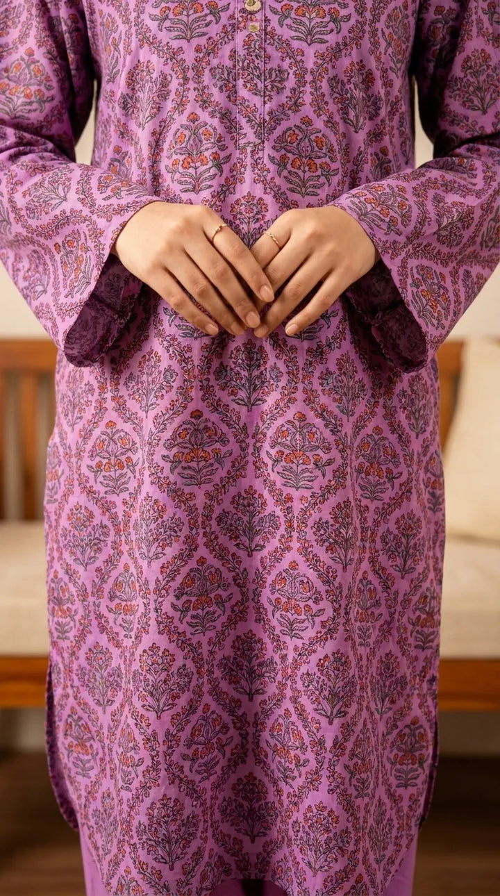 2 PC Printed Grip Silk Suit PS628343