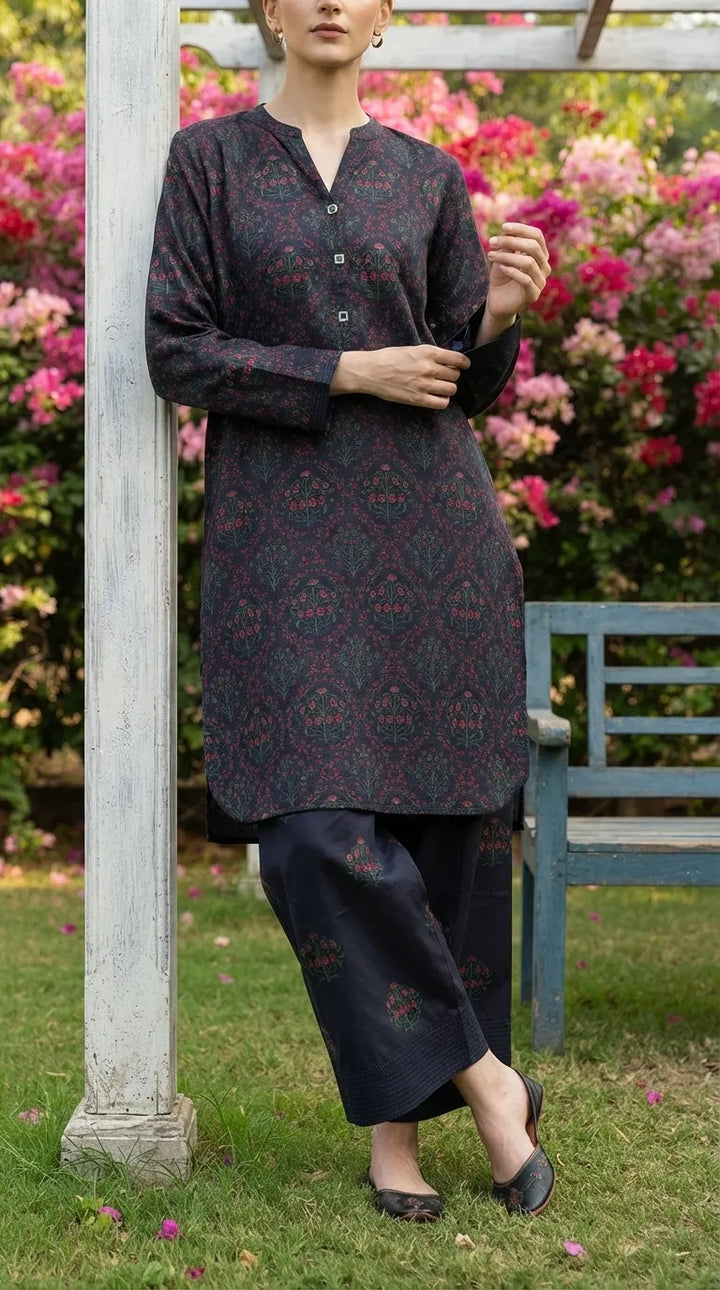 2 PC Printed Grip Silk Stitched Suit PS628401