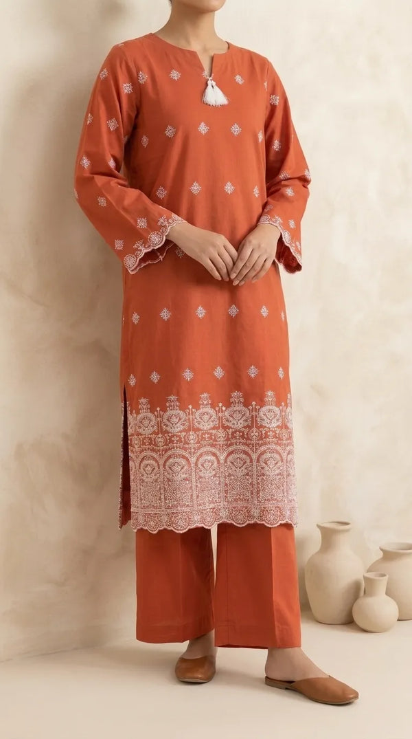 2 PC Embroidered Lawn Suit PS629721