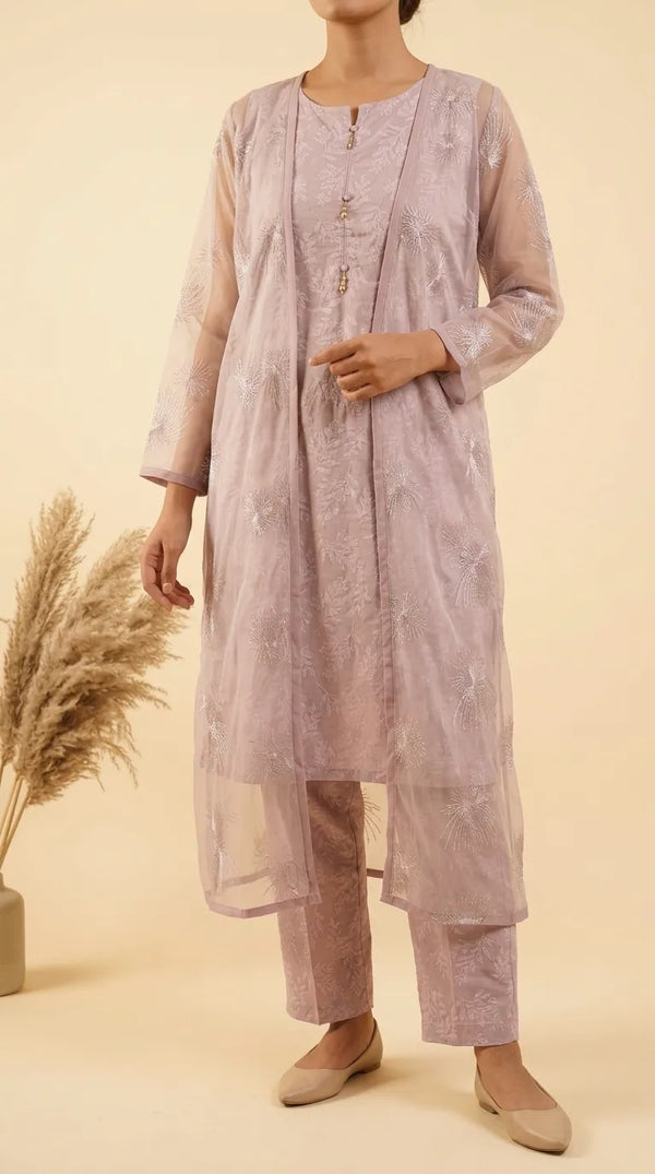 2 PC Embellished Net Suit PS631118