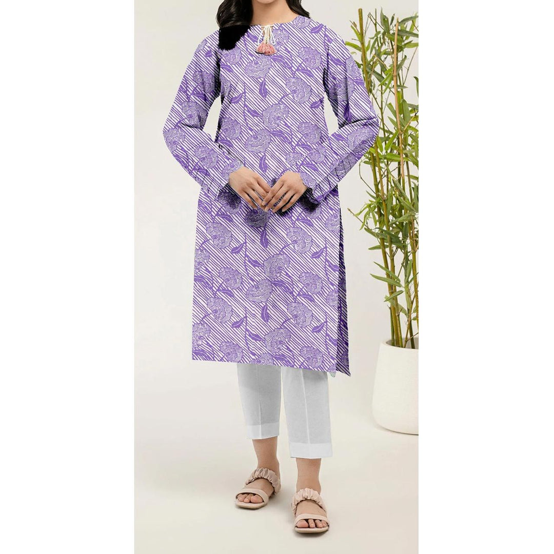 1PC- Unstitched Digital Printed Cambric Shirt PS9473