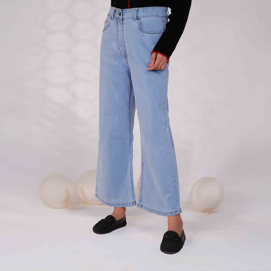 Sky Blue Western Denim Pant PS9510