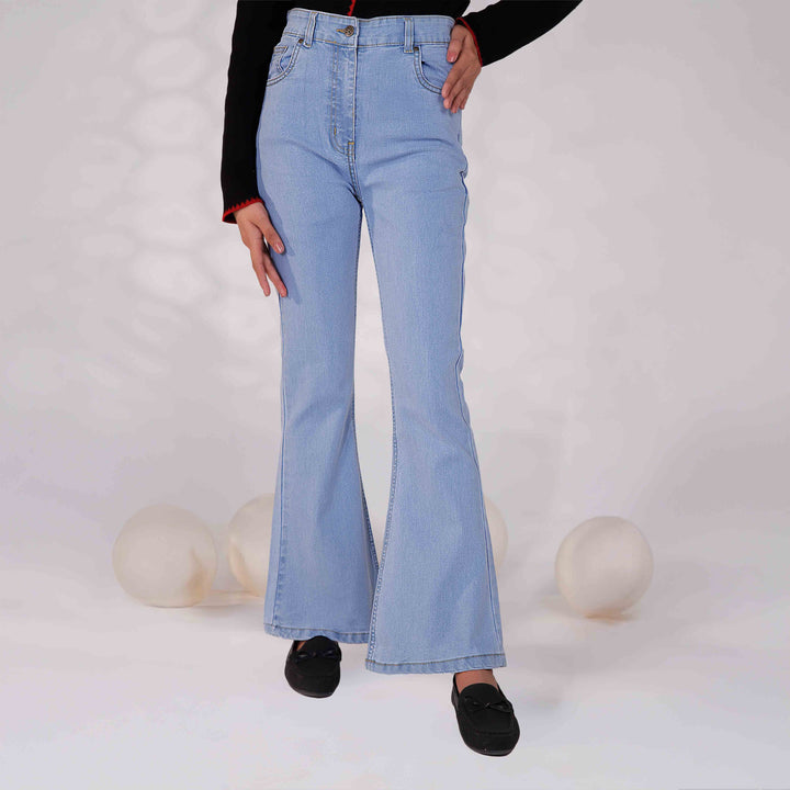 Sky Blue Western Denim Pant PS9519