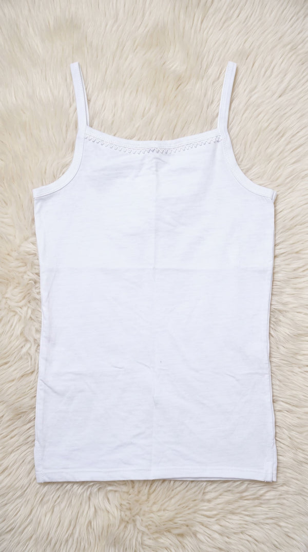 White Solid Tan Top PT600909