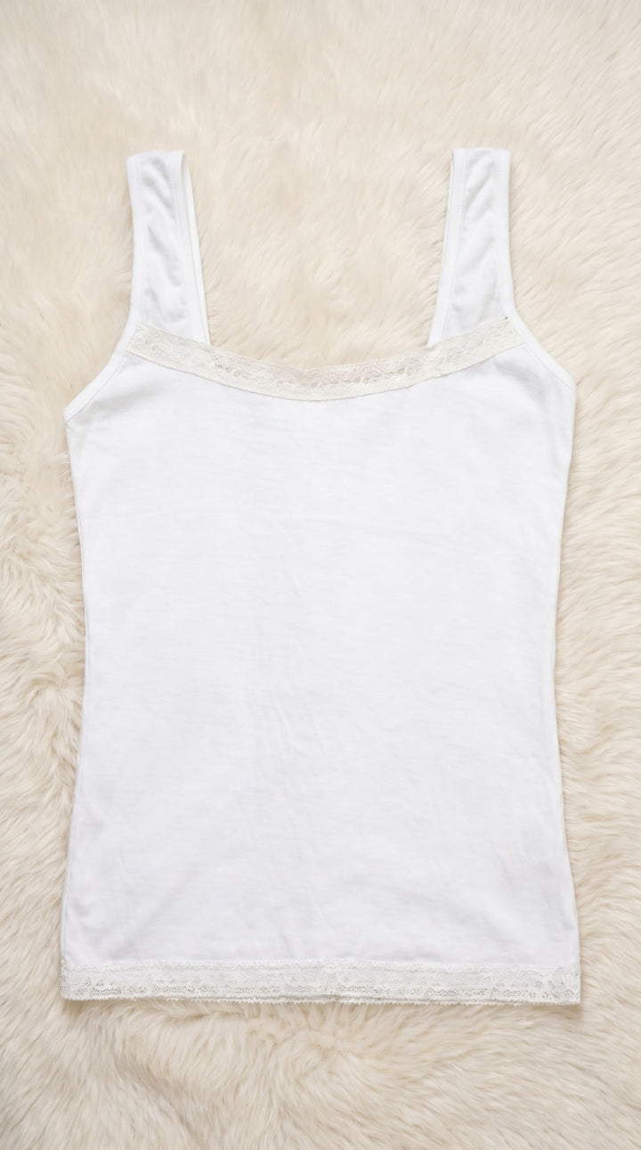 White Solid Tan Top PT601009