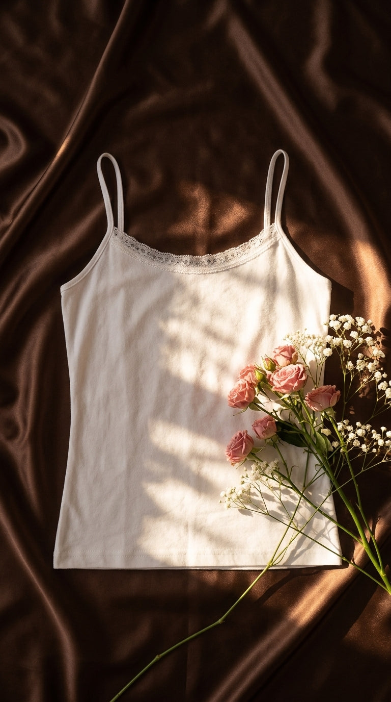 White Solid Tank Top PT601109