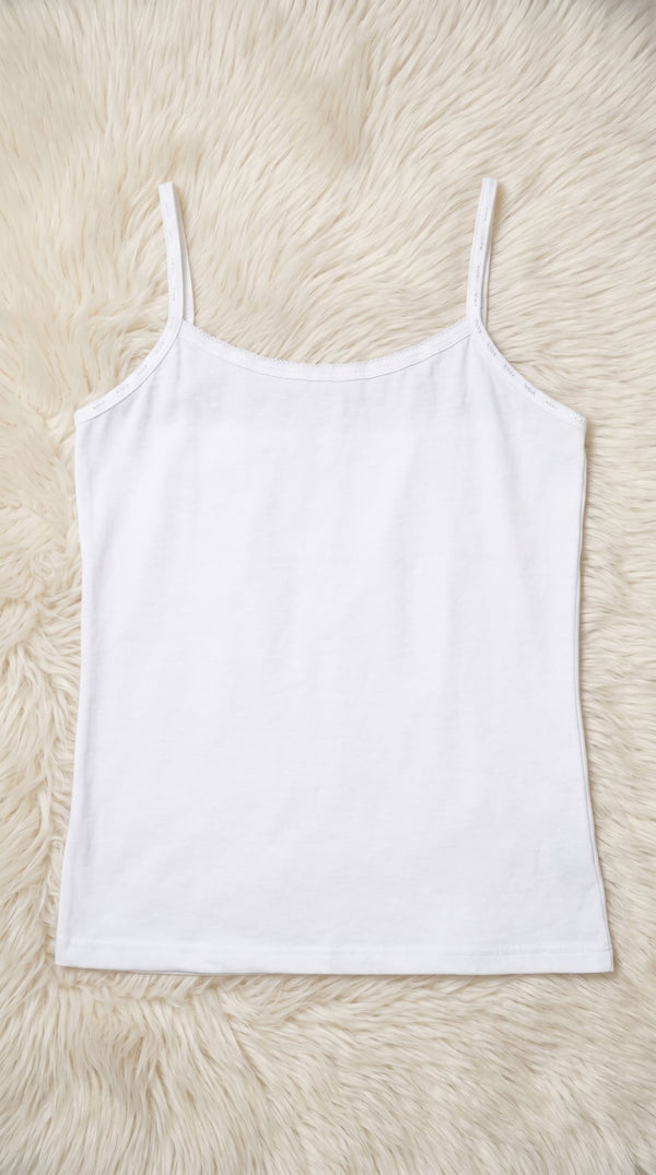 White Solid Tan Top PT601209