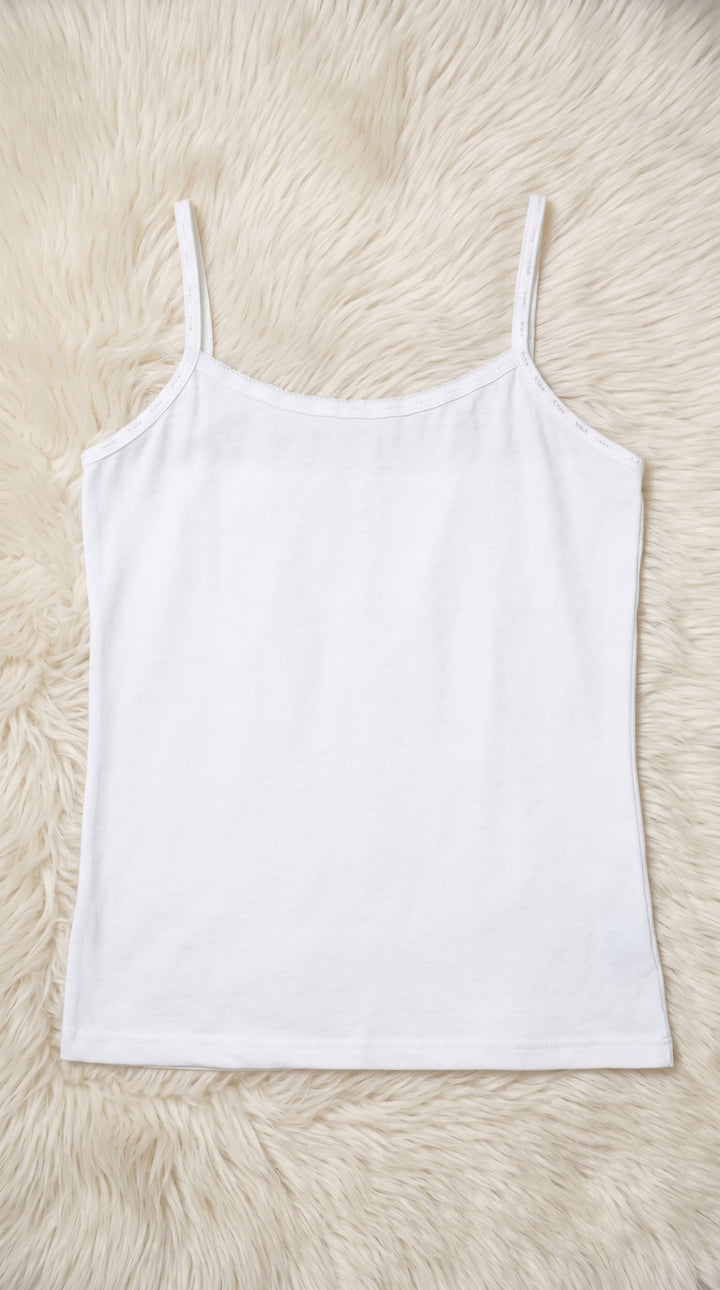 White Solid Tan Top PT601209