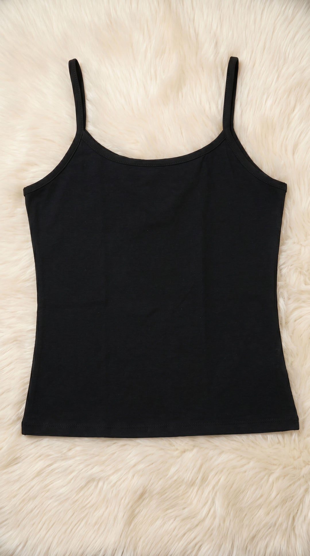 Black Solid Tank Top PT601401
