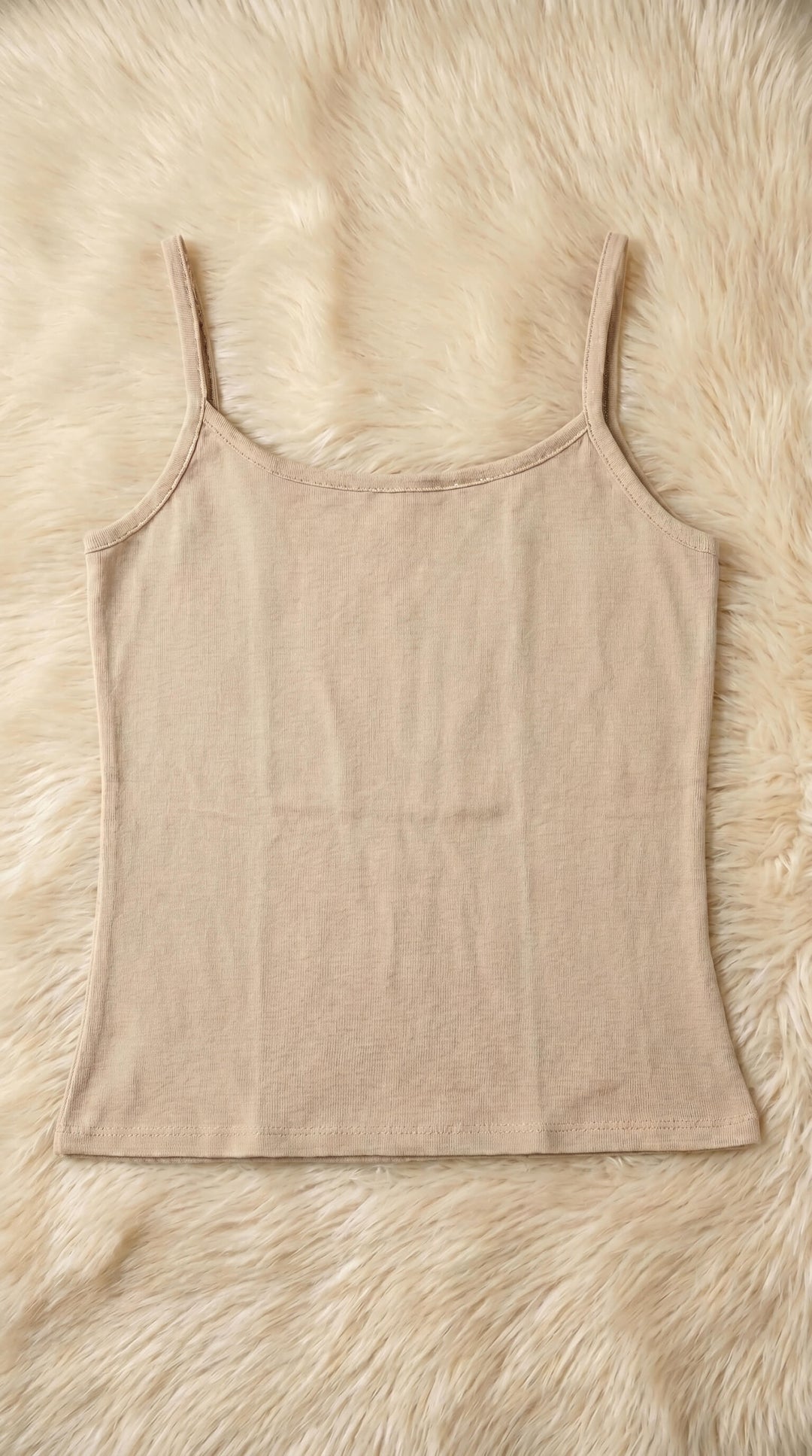 Khaki Solid Tank Top PT601461
