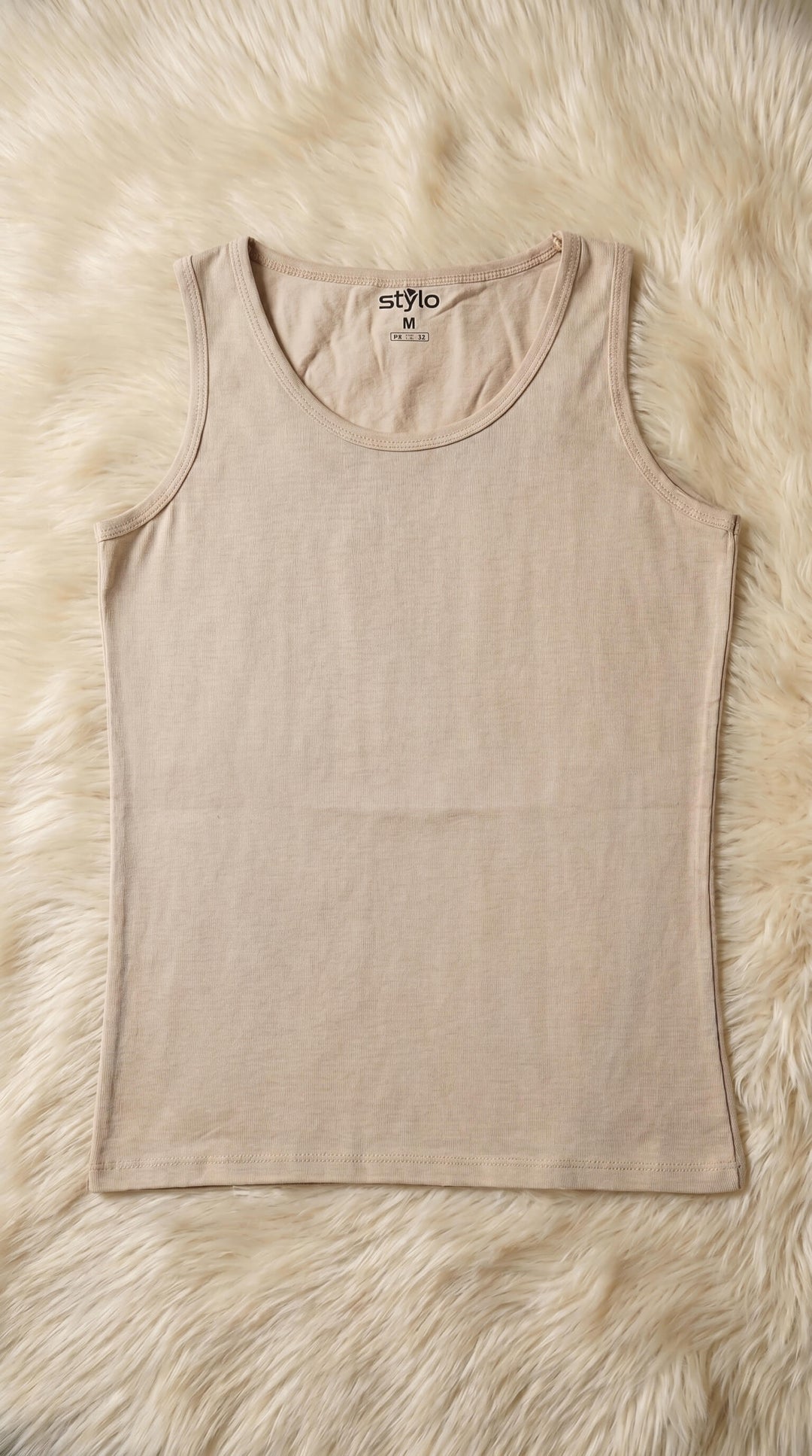 Khaki Solid Tank Top PT601661