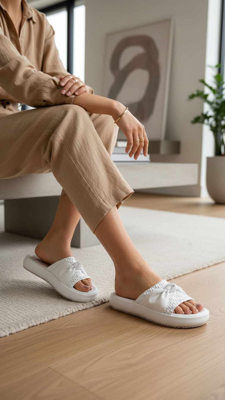 White Formal Slipper PU0307
