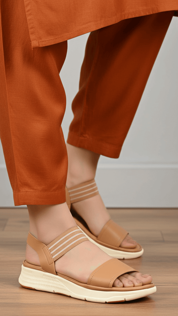 Beige Formal Sandal For Ladies PU0360