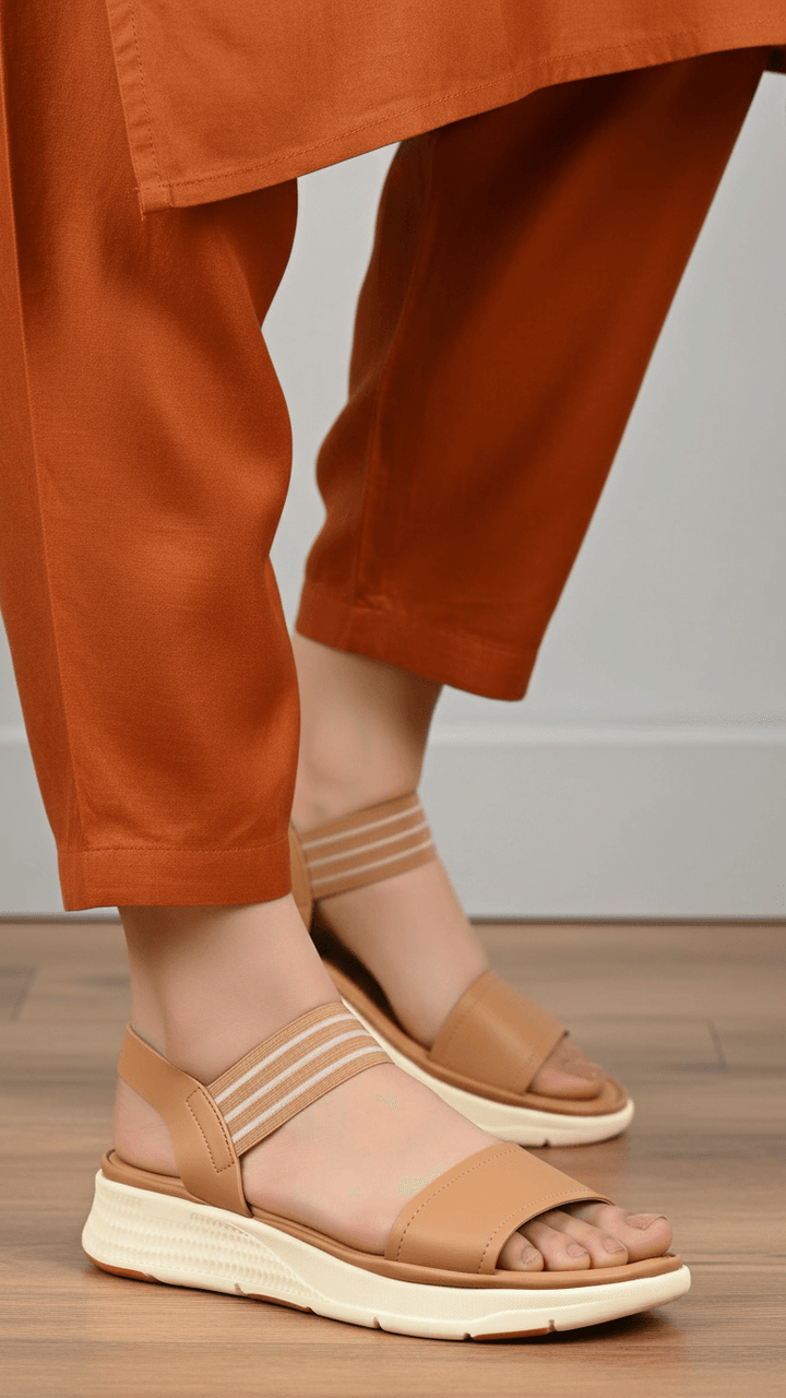 Beige Formal Sandal For Ladies PU0360