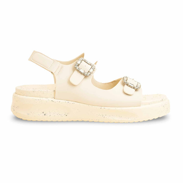 Beige Formal Sandal For Ladies PU0374