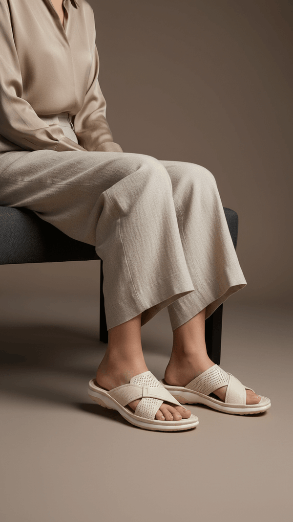 Beige Formal Slipper For Women PU0375