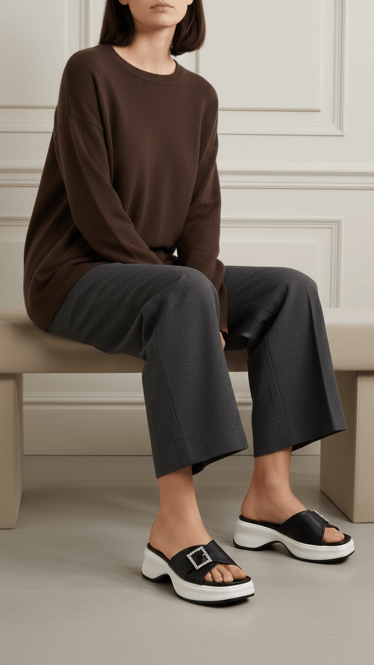 Black Formal Women Slipper PU0377