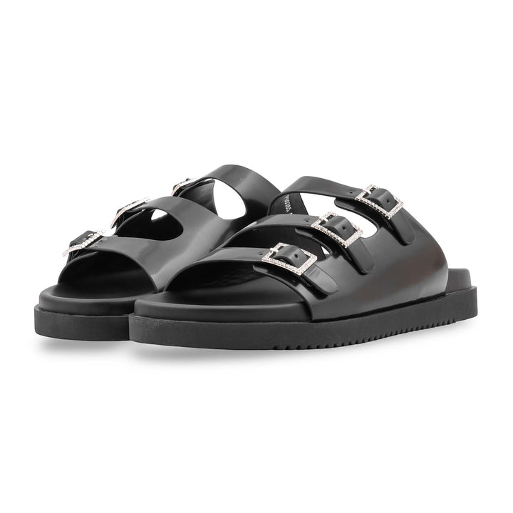 Black Formal Slipper For Women PU0385