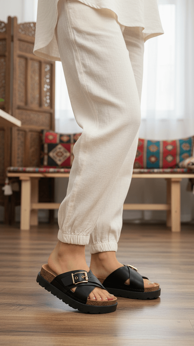 Black Formal Slipper For Women PU0391